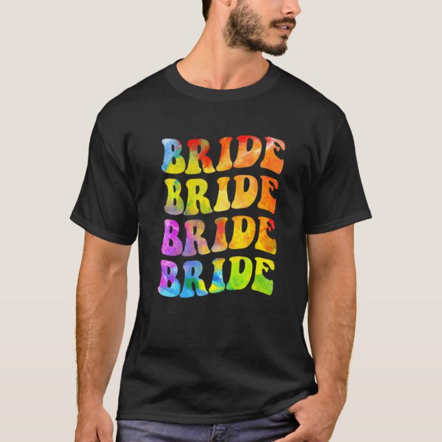 Camiseta Novia lo hago tripulación teñido de la fiesta de s (Anverso)