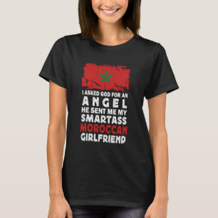 Camiseta Novia marroquí graciosa y lista bandera de Marruec