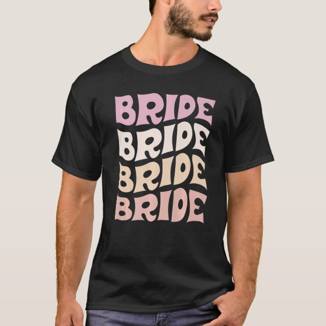 Camiseta Novia Me Caso Tripulación Retro Despedida de Solte (Anverso)
