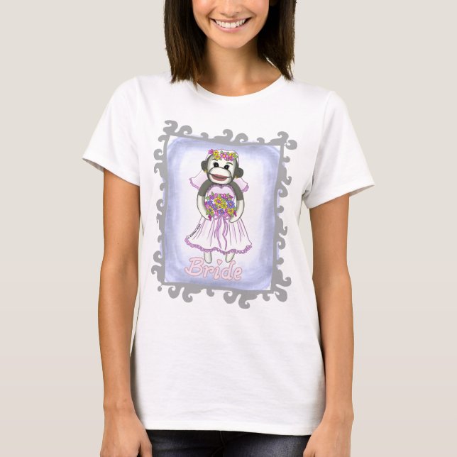 Camiseta Novia Mono de Calcetín (Anverso)