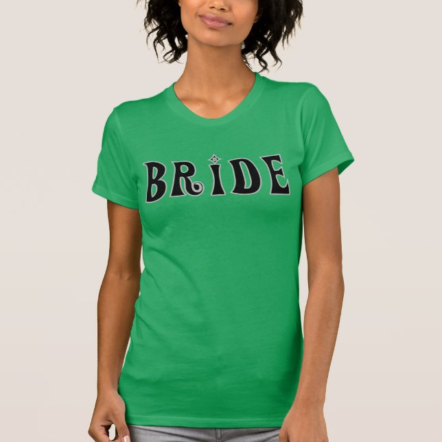 Camiseta Novia negra (Anverso)