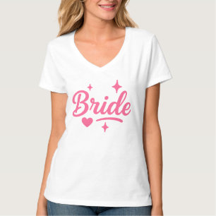 Camiseta Novia Neon Rosa Escritura