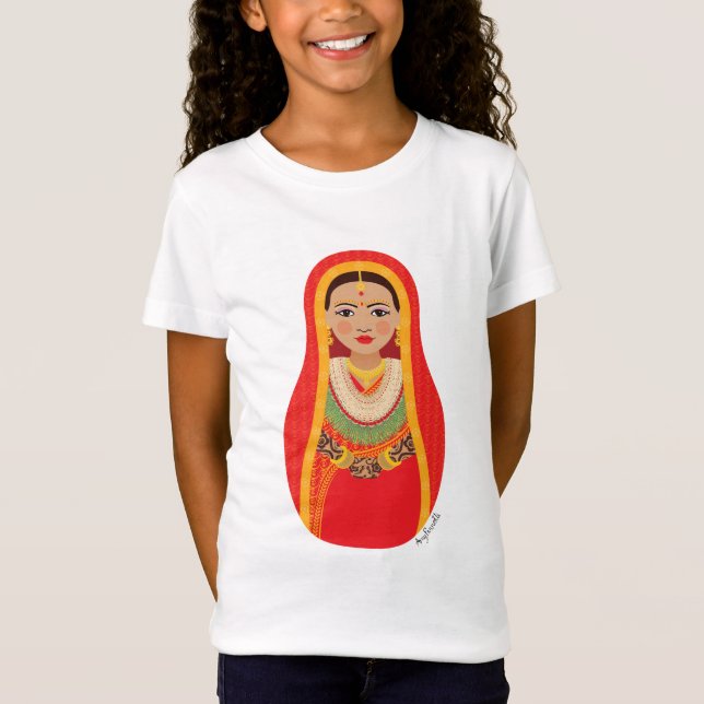 Camiseta Novia nepalí Matryoshka Chicas (Anverso)
