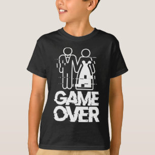 Camiseta Novia Novio Glitch Divertido Boda