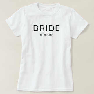 Camiseta Novia novio recién casados boda personalizada