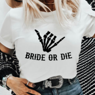 Camiseta Novia o muerte Rockstar Skeleton