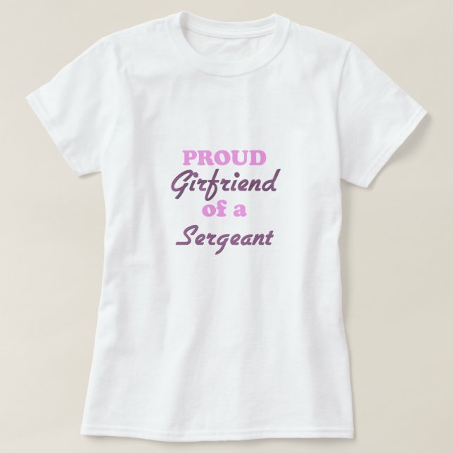 Camiseta Novia orgullosa de un sargento (Diseño del anverso)