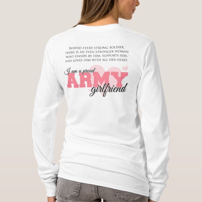 Camiseta Novia orgullosa del ejército (Reverso)