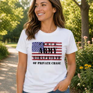Camiseta Novia Orgullosa del Ejército Bandera Patriótica