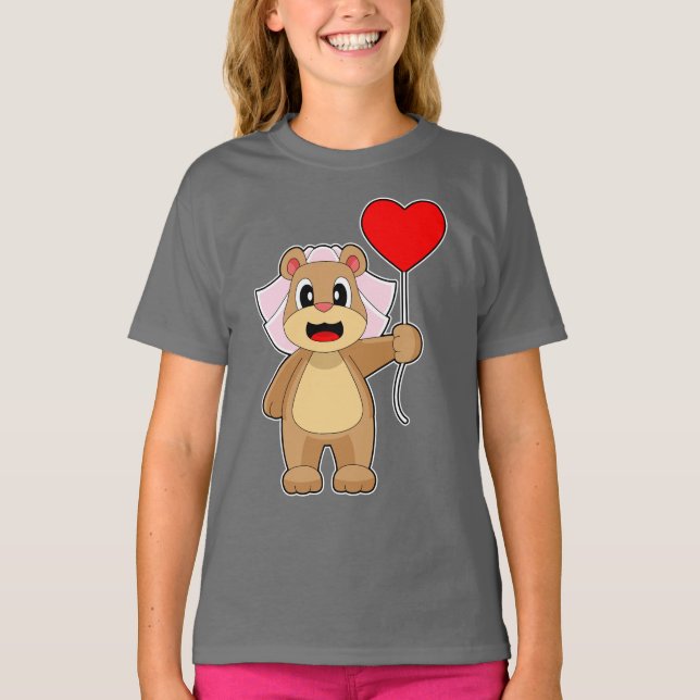 Camiseta Novia Oso Bodas Globo (Anverso)