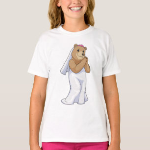 Camiseta Novia Oso con velo