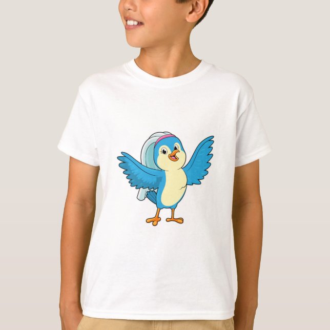 Camiseta Novia pájaro con velo (Anverso)