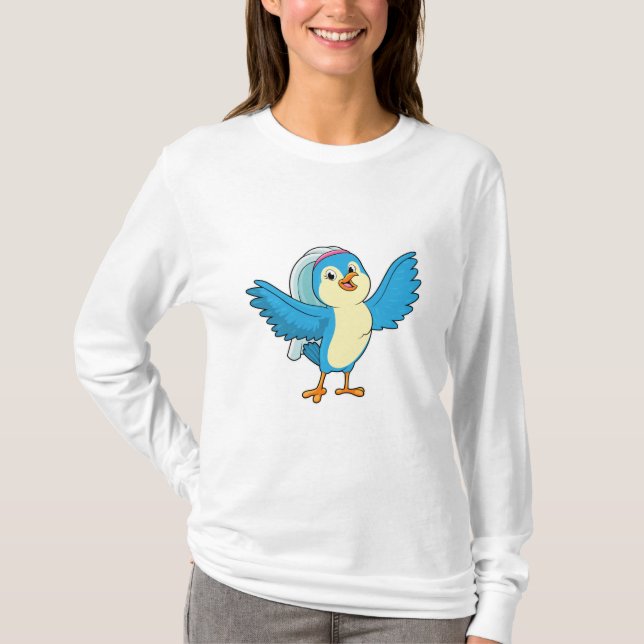 Camiseta Novia Pájaro con Velo (Anverso)