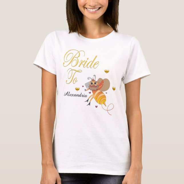Camiseta Novia Personalizable de Boda (Anverso)