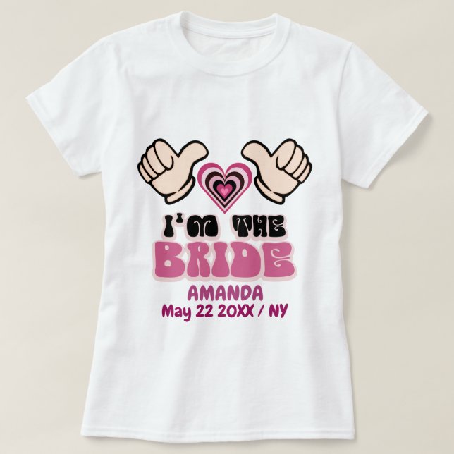 Camiseta Novia personalizado (Diseño del anverso)