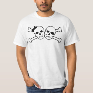 Camiseta novia pirata y novio