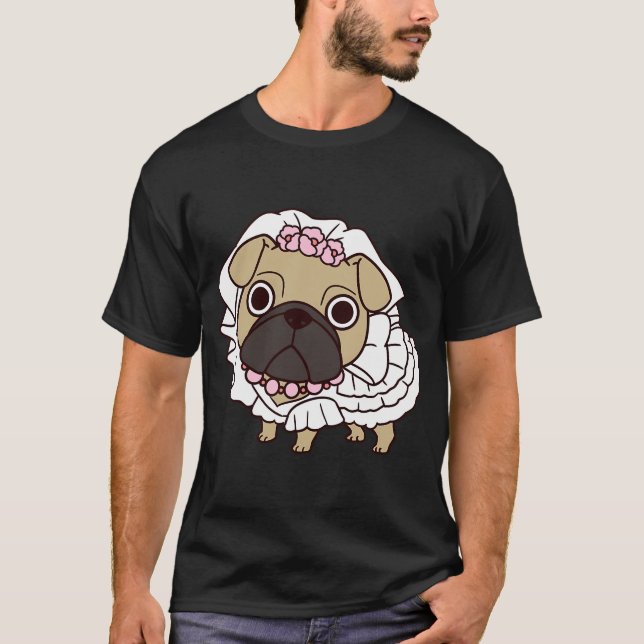 Camiseta Novia Pug (Anverso)