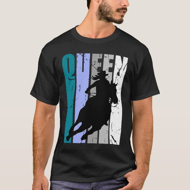 Camiseta Novia Reina Rodeo Mujeres Ragador de Barriles Cump (Anverso)