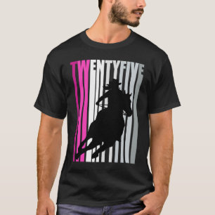 Camiseta Novia retro cumpleaños 25.ª Reina de Caballo de Ro