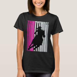 Camiseta Novia retro cumpleaños 33.ª Reina de Caballo de Ro