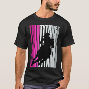 Camiseta Novia retro cumpleaños 33.ª Reina de Caballo de Ro