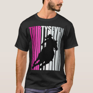 Camiseta Novia retro cumpleaños 37.ª Reina de Caballo de Ro