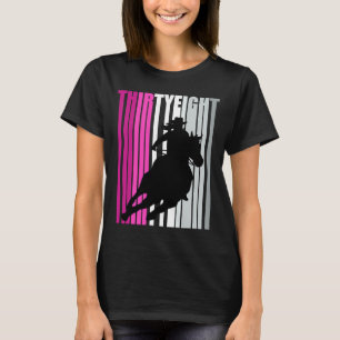 Camiseta Novia retro cumpleaños 38º rodeo Reina de Caballo