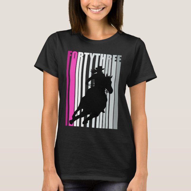 Camiseta Novia retro cumpleaños 43.ª Reina de Caballo de Ro (Anverso)