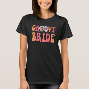 Camiseta Novia Retro Groovy Fiesta de Despedida de Soltera 