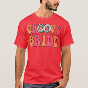 Camiseta Novia Retro Groovy Fiesta de Despedida de Soltera 