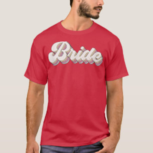 Camiseta Novia Retro Lindo Dama de Honor Despedida de Solte