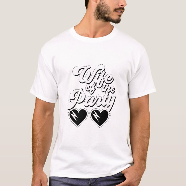 Camiseta Novia Retro Scripto de la Fiesta de Despedida (Anverso)
