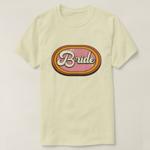 Camiseta Novia Retro - Tipografía de Novia Retro de los 70