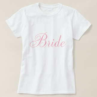 Camiseta Novia rosa con guión elegante