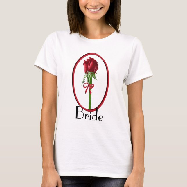 Camiseta Novia Rosas Rojas (Anverso)