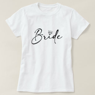 Camiseta Novia Script Bodas Diamante 