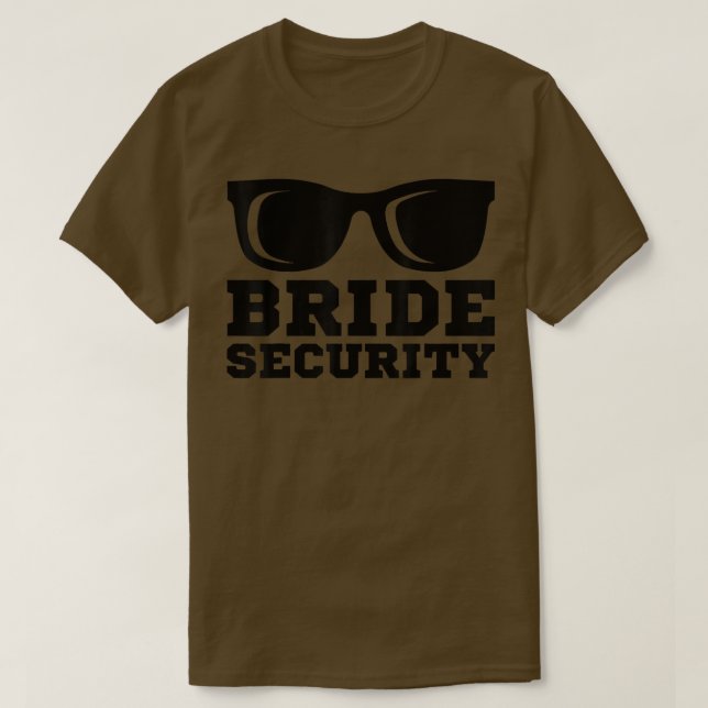 Camiseta Novia Seguridad gafas de sol Boda Bridesmaid T-Shi (Diseño del anverso)