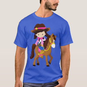 Camiseta Novia Sheriff Horse Western Brown Hair