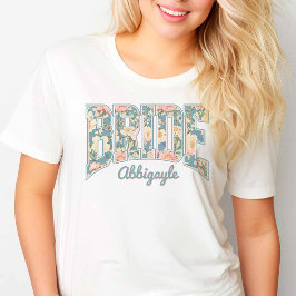 Camiseta Novia Skyline Blue Retro Floral