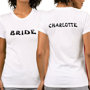 Camiseta Novia Soltera Personalizada Blanca