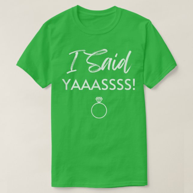 Camiseta Novia T Dije Yaass Ring Boda Bachelorette Par (Diseño del anverso)