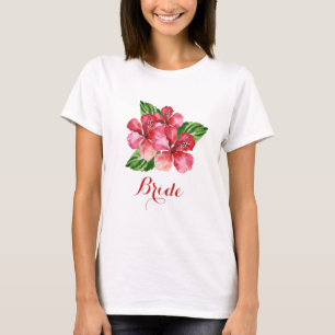 Camiseta Novia Tropical Flandes Hibiscus