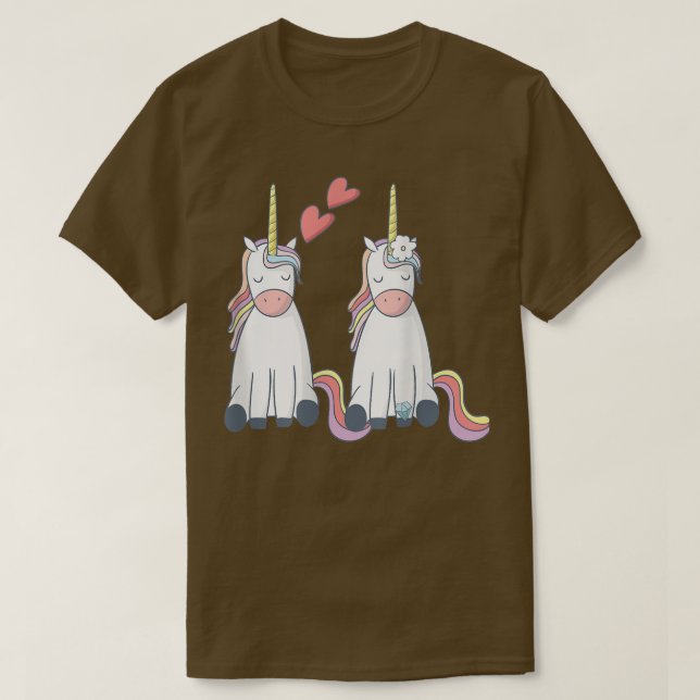 Camiseta Novia unicornio y Groom Inlove Funny (Diseño del anverso)