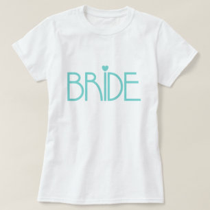 Camiseta Novia verde azulada