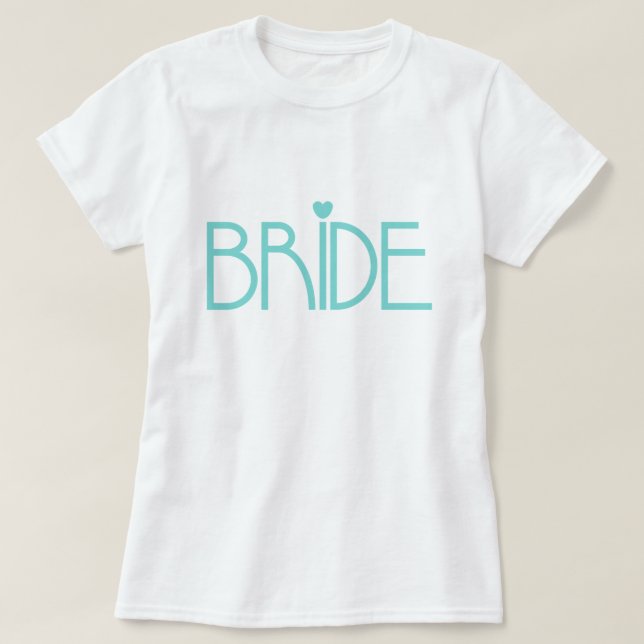 Camiseta Novia verde azulada (Diseño del anverso)