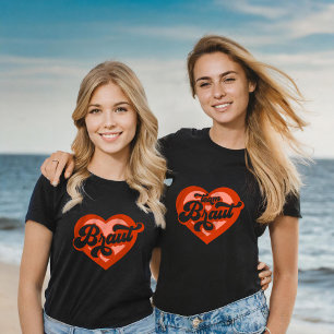 Camiseta Novia Y Equipo Novia Despedida de Soltera Retro Co