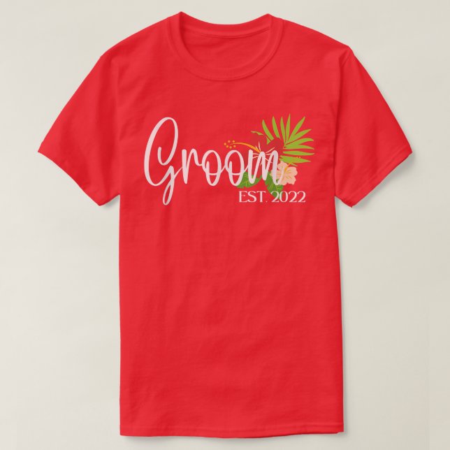 Camiseta Novia Y Luna De Miel De Groom Acaban De Casarse Co (Diseño del anverso)