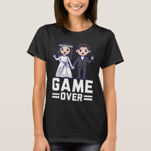 Camiseta Novia y Novio Gamer Groomsman Humor Hombres Mujer