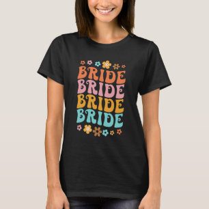 Camiseta Novia Yo Hago Tripulación Retro Groovy Despedida d