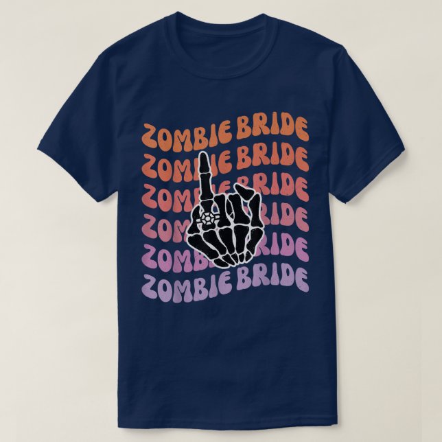 Camiseta Novia zombie hasta la muerte nos hace la Fiesta Ba (Diseño del anverso)